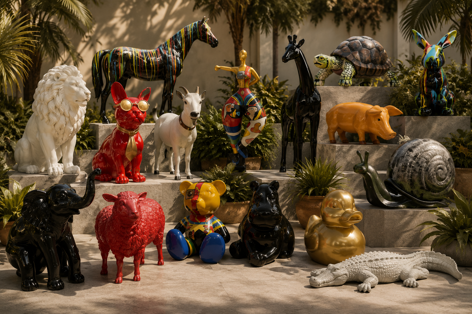 Sublimez votre intérieur et votre extérieur avec des statues d'animaux en résine haut de gamme