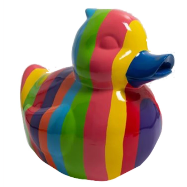 Sculpture Canard en Résine Multicolore 65 cm – ZooFactory