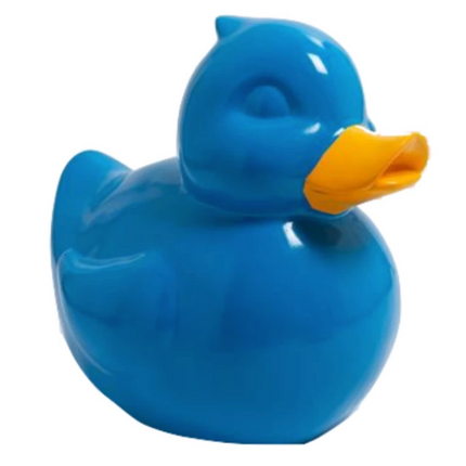 StatueCanard en Résine 65 cm Bleu Bec Jaune – ZooFactory