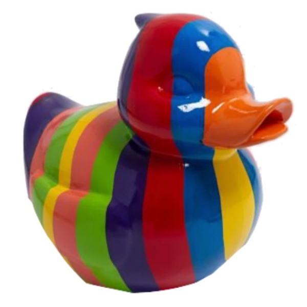Sculpture Canard en Résine 65 cm Multicolore Brillant – ZooFactory