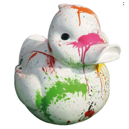 StatueCanard 65 cm en Résine Tie and Dye – ZooFactory