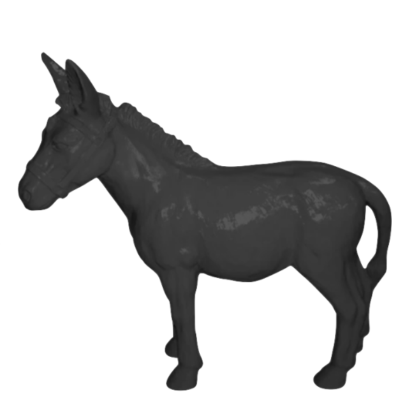 Sculpture Âne Grande 95 cm en Résine Noir – ZooFactory