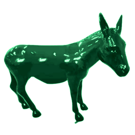 StatueÂne XXL en Résine 160 cm Vert Brillant – ZooFactory