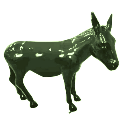 StatueAne XXL en Résine 160 cm Vert Kaki – ZooFactory
