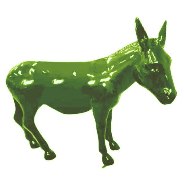Sculpture Ane XXL en Résine 160 cm Vert Pomme – ZooFactory