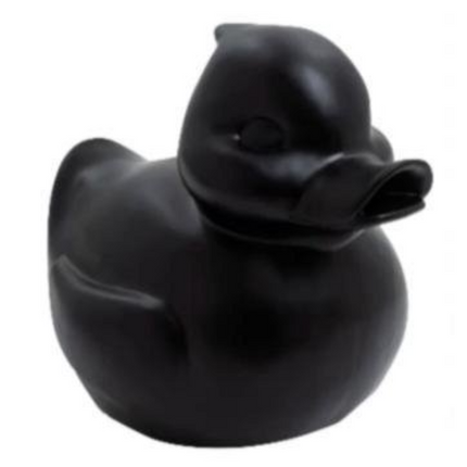 StatueCanard en Résine 65 cm Noir Mat – ZooFactory