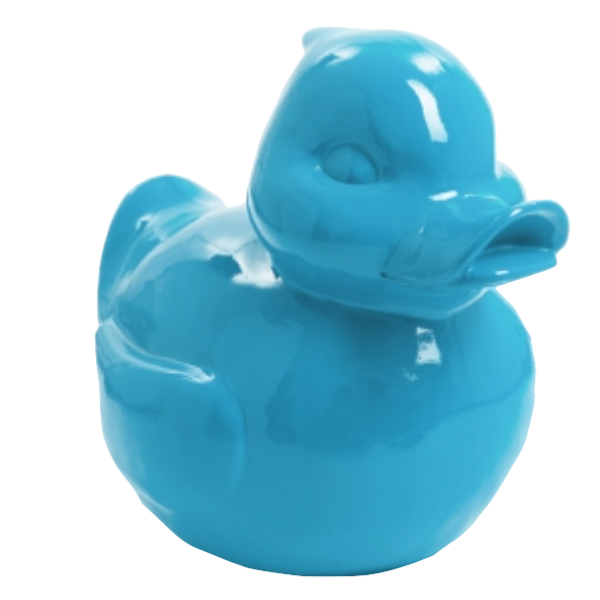 Sculpture Canard en Résine 65 cm Bleu Ciel – ZooFactory