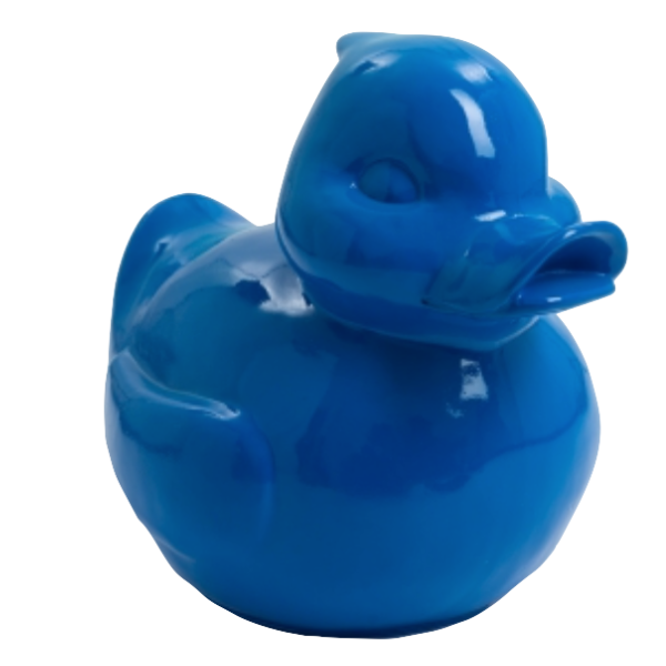 Sculpture Canard en Résine 65 cm Bleu Nuit – ZooFactory