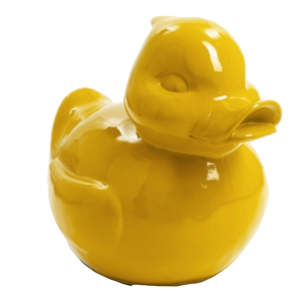 Sculpture Canard en Résine 65 cm Jaune – ZooFactory