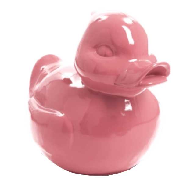 Sculpture Canard en Résine 65 cm Rose Clair – ZooFactory