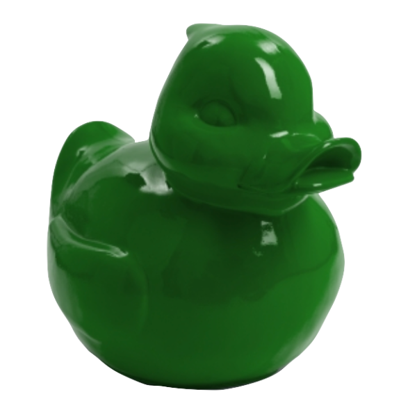 Sculpture Canard 65 cm en Résine Vert Brillant – ZooFactory