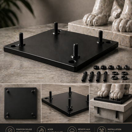 Platines de Fixation en Acier pour Statues en Résine – ZooFactory