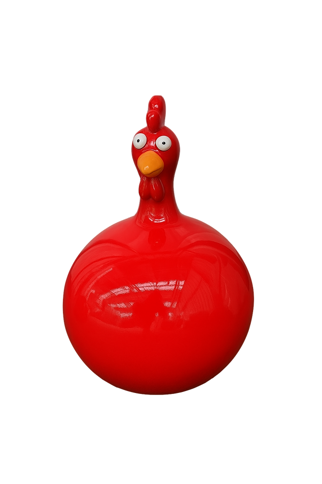 StatuePoule Rouge 60 cm en Résine – ZooFactory