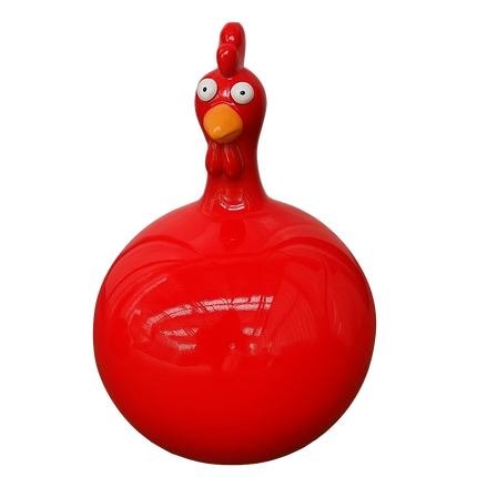 StatuePoule Rouge 40 cm en Résine – ZooFactory