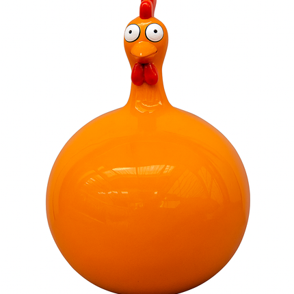 StatuePoule 60 cm Résine Orange – ZooFactory
