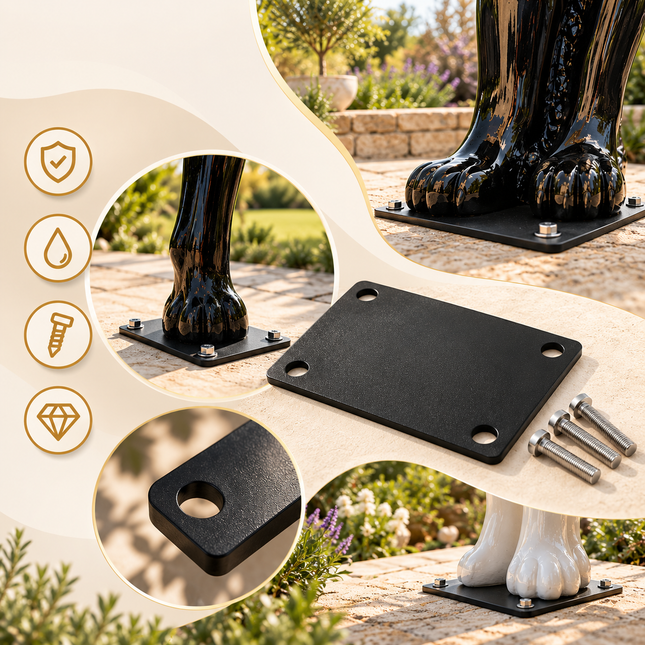 Platines de Fixation en Acier pour Statue Resine – ZooFactory