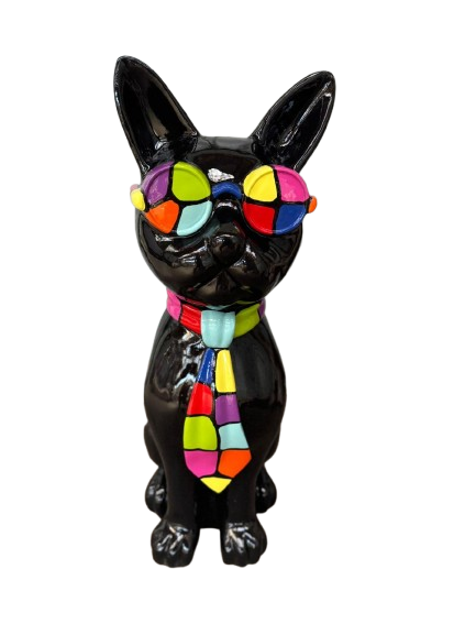 Sculpture Chat 80 cm en Résine Multicolore Noir – ZooFactory