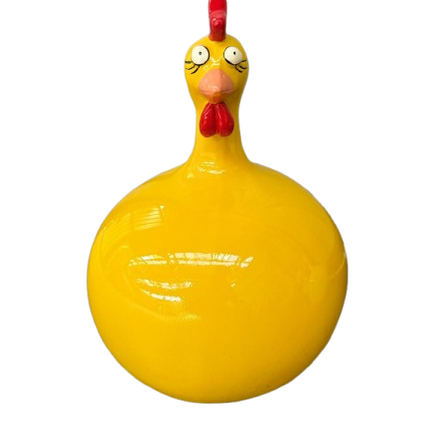 StatuePoule Jaune 40 cm en Résine – ZooFactory