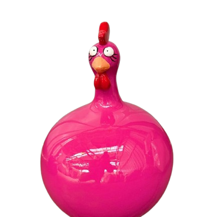 StatuePoule Rose en Résine 40 cm – ZooFactory