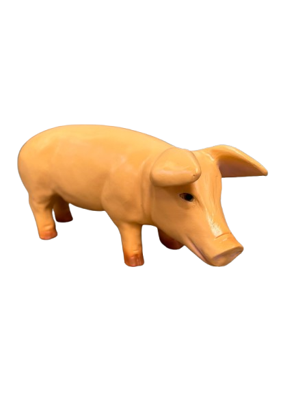 Sculpture Cochon XXL en Résine 100 cm Nature – ZooFactory