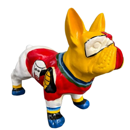 StatueBouledogue Français en Résine 45 cm Multicolore – ZooFactory