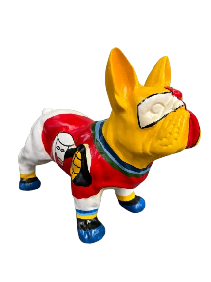 StatueBouledogue Français en Résine 45 cm Multicolore – ZooFactory