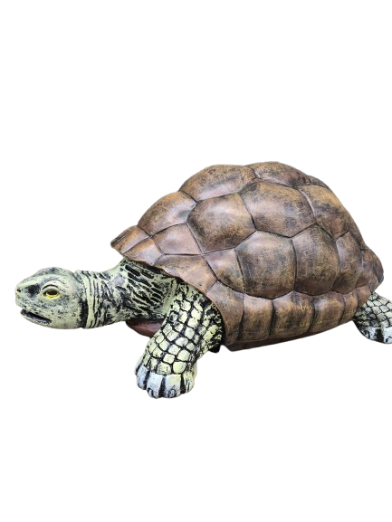 Sculpture Tortue XXL en Résine 110 cm Nature – ZooFactory