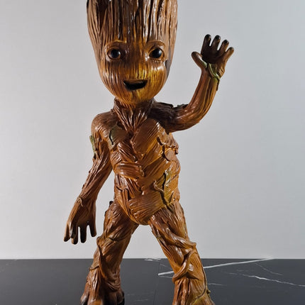 Œuvre d'Art - GROOT ADO (4/6) - Brun bois & doré - 58 cm