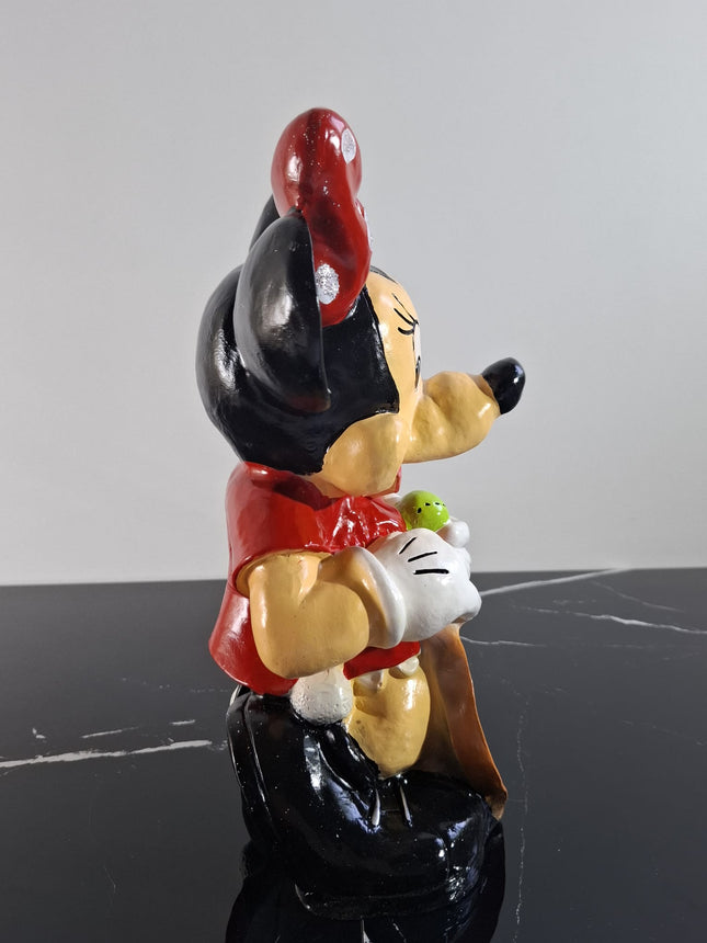 Œuvre d'Art - MINNIE RAQUETTE (4/8)  Rouge et Noir  32cm