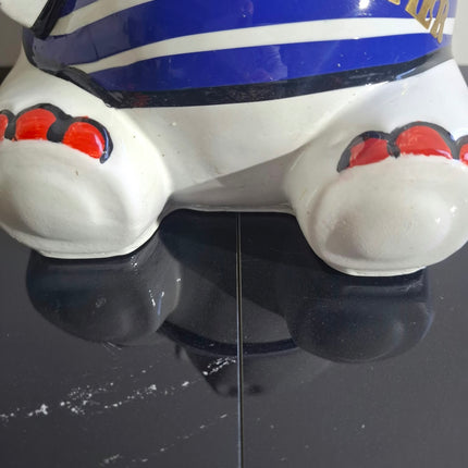 Œuvre d'Art - HIPPO JEAN PAUL GAUTHIER (3/5) - Blanc et bleu  - 25 cm