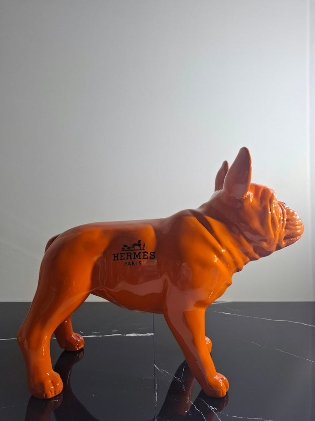 Œuvre d'Art - BOULEDOG HERMES (5/8)  Orange  40 cm