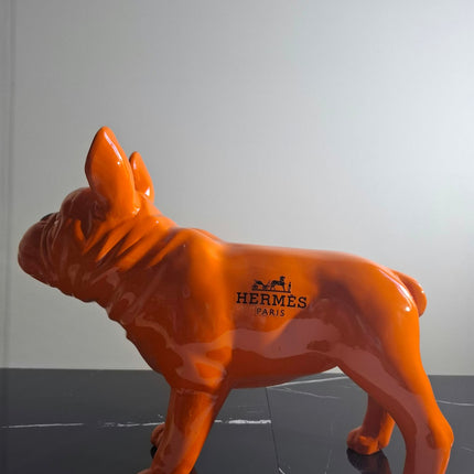 Œuvre d'Art - BOULEDOG HERMES (5/8)  Orange  40 cm