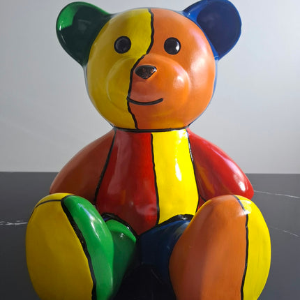 Œuvre d'Art - OURSON PUZZLE (2/6)  multi color  35 cm