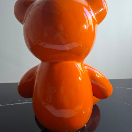 Œuvre d'Art - OURSON HERMES (2/6) Orange 35cm