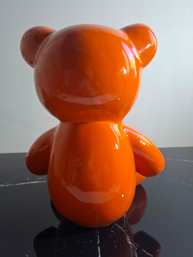 Œuvre d'Art - OURSON HERMES (2/6) Orange 35cm