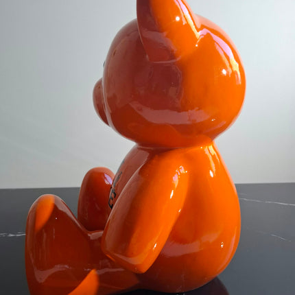 Œuvre d'Art - OURSON HERMES (2/6) Orange 35cm