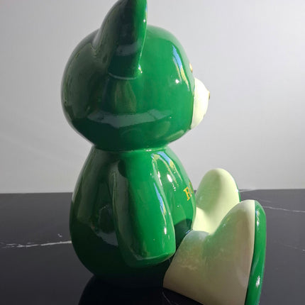 Œuvre d'Art - OURSON ROLEX (3/6)  vert 35cm