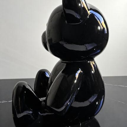 Œuvre d'Art - OURSON PORSCHE (4/6)  Noir  35 cm