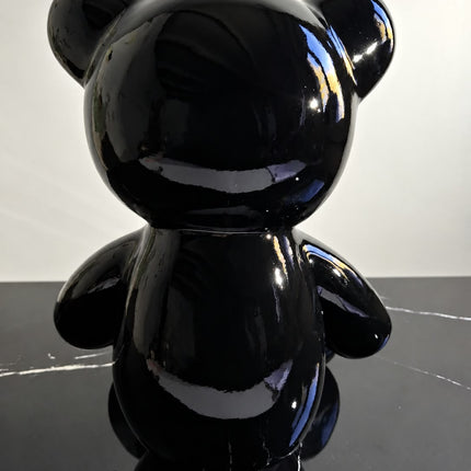 Œuvre d'Art - OURSON PORSCHE (4/6)  Noir  35 cm