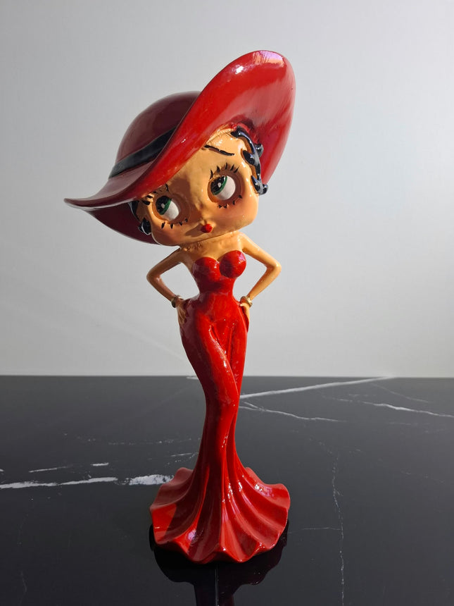 Œuvre d'Art - BETTY BOOP CHAPEAU (6/8)  Rouge 30cm