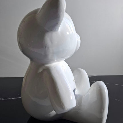 Œuvre d'Art - OURSON LOUIS VUITTON (3/6) Blanc 35cm
