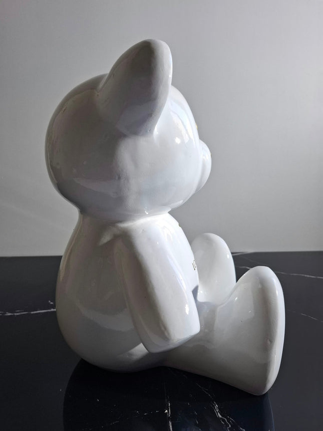 Œuvre d'Art - OURSON LOUIS VUITTON (3/6) Blanc 35cm