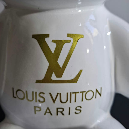 Œuvre d'Art - OURSON LOUIS VUITTON (3/6) Blanc 35cm