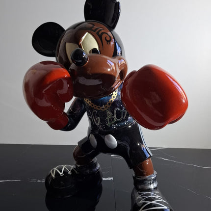 Œuvre d'Art - MICKEY BOXEUR MIKE TYSON  (1/7) Noir 60 cm