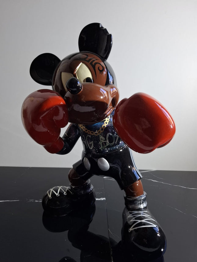 Œuvre d'Art - MICKEY BOXEUR MIKE TYSON  (1/7) Noir 60 cm