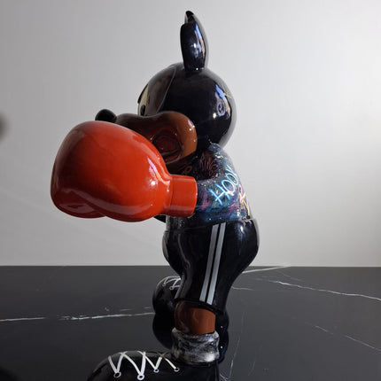 Œuvre d'Art - MICKEY BOXEUR MIKE TYSON  (1/7) Noir 60 cm