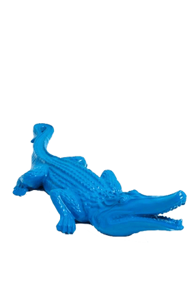 Statue Crocodile Animaux Resine - 120cm - Bleu - ANIMAUX-RESINE.FR