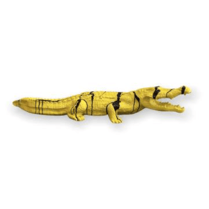 Statue Crocodile Animaux Resine - 130cm - Coulure Jaune - ANIMAUX-RESINE.FR