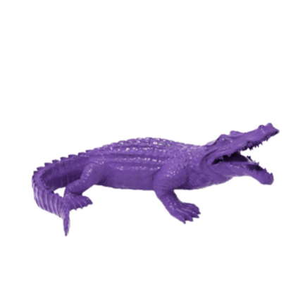 Statue Crocodile Animaux Resine - 130cm - Violet - ANIMAUX-RESINE.FR