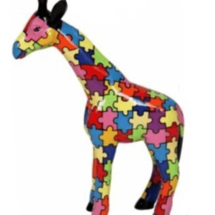 Statue Girafe Animaux Resine - 110cm - Puzzle - ANIMAUX-RESINE.FR